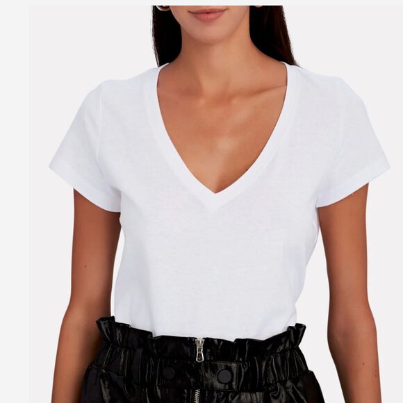 Intermix boxy v-neck t-shirt M white - Picture 5 of 9